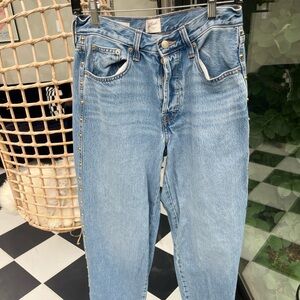 Midrise Baggy Studded Jeans